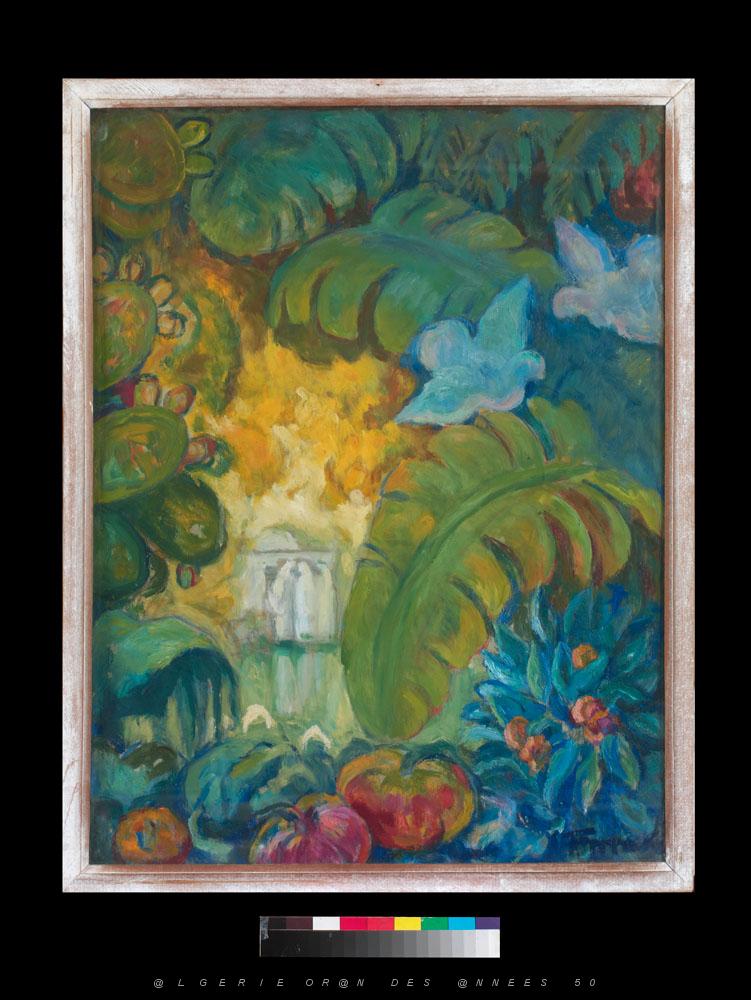 AUGUSTIN FERRANDO 1880-1957 Ferrando-016 Femmes dans un jardin feerique.jpg -  